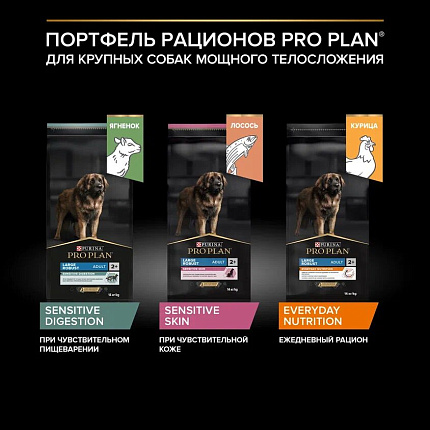 Сухой корм Pro Plan Large Robust для взрослых собак крупных пород, с ягненком 18 кг